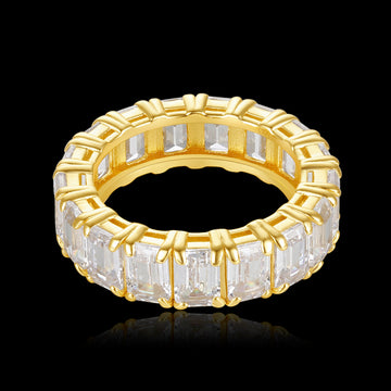 S925 Rectangle Zirconia Ring ZUU KING